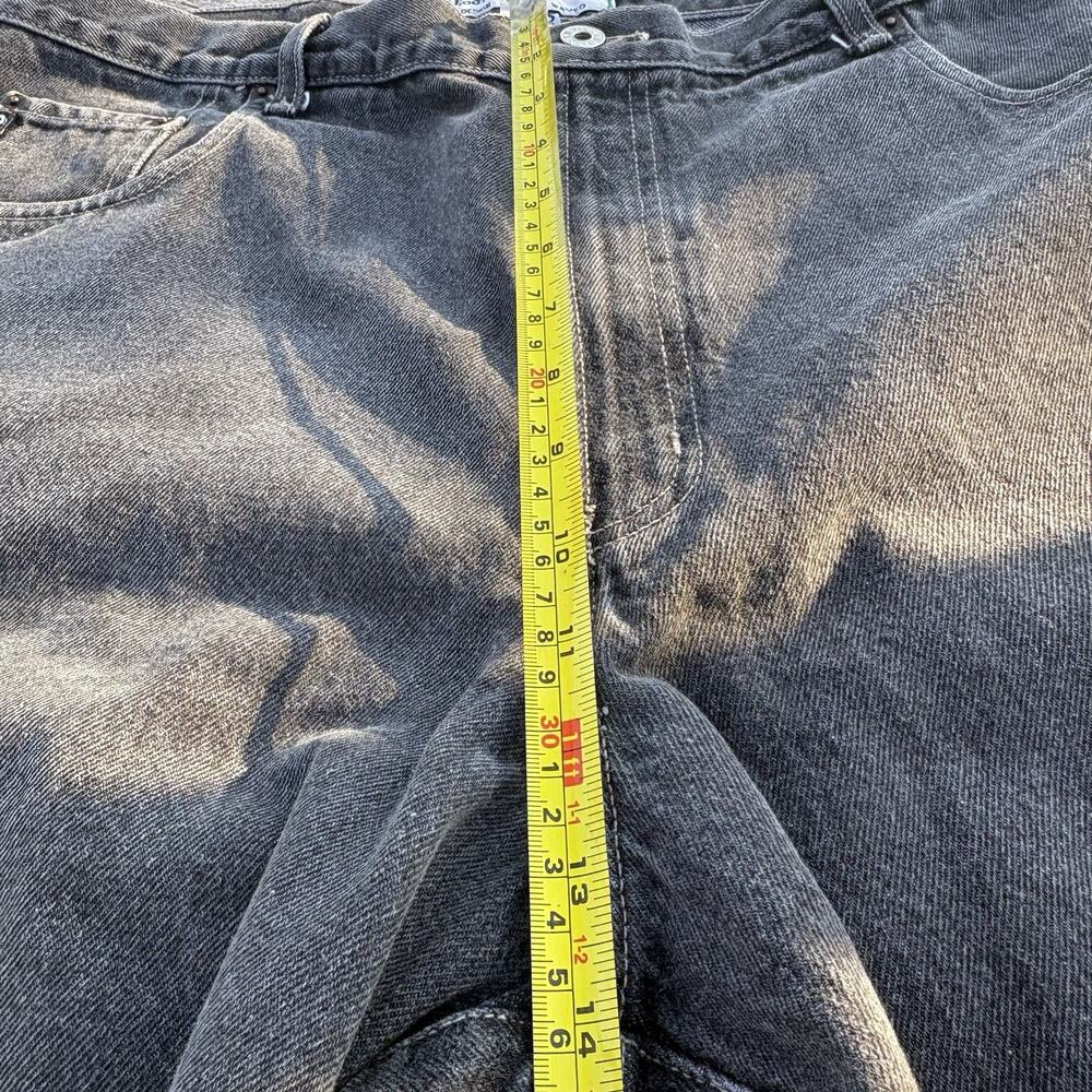 Guess Jean Shorts Size 40 Denim Dark Wash 38x11 Cowboy Biker Baggy - Picture 8 of 9